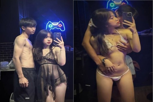 Hai người yêu nhau cuồng nhiệt giữa dòng người tấp nập